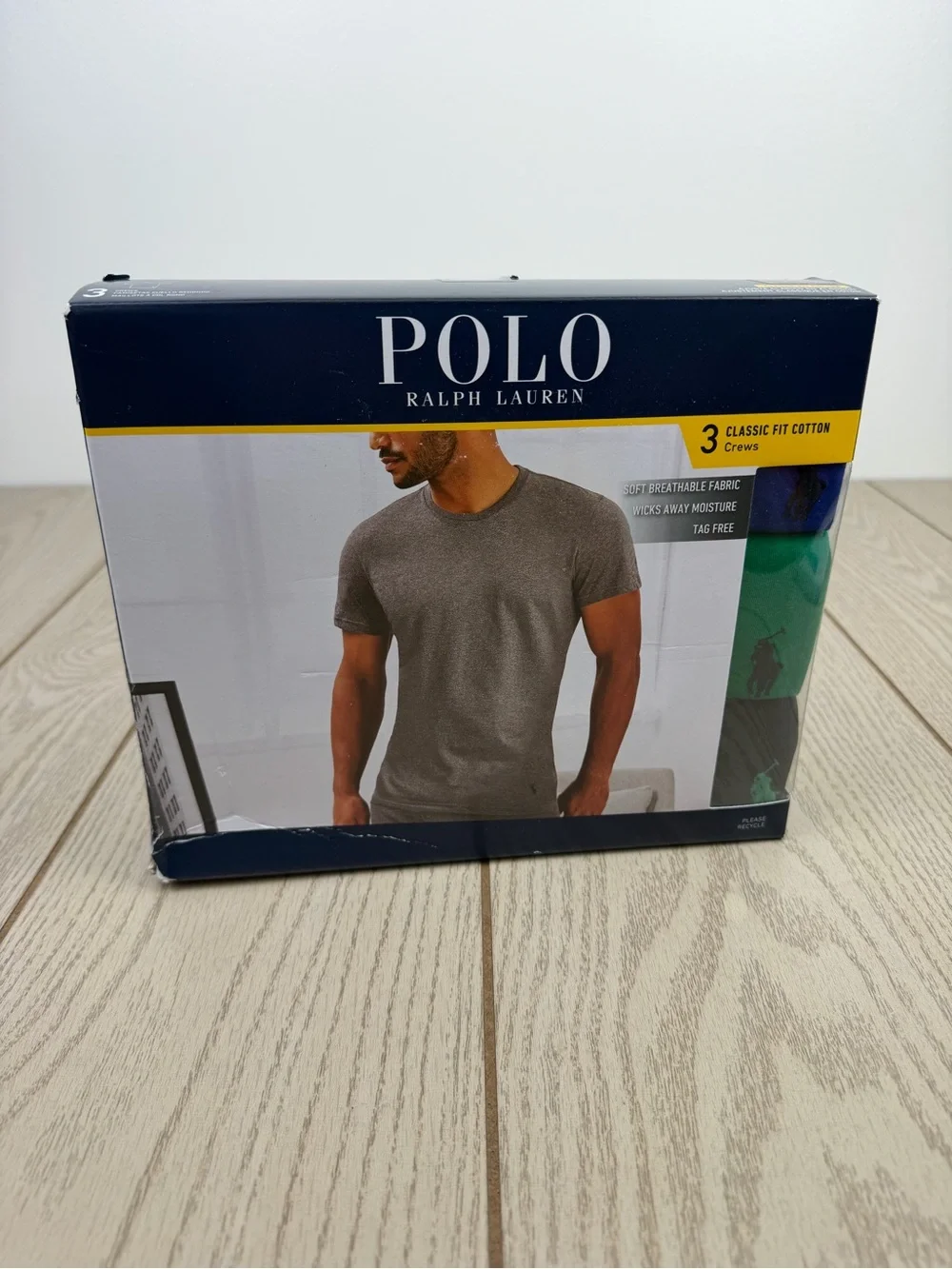 Polo Ralph Lauren Men's 3 Pack Classic Fit Cotton Crews Medium Multi $49.50
